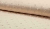 Luxury DIMPLE STARS Cuddle Soft Fabric Material - ECRU